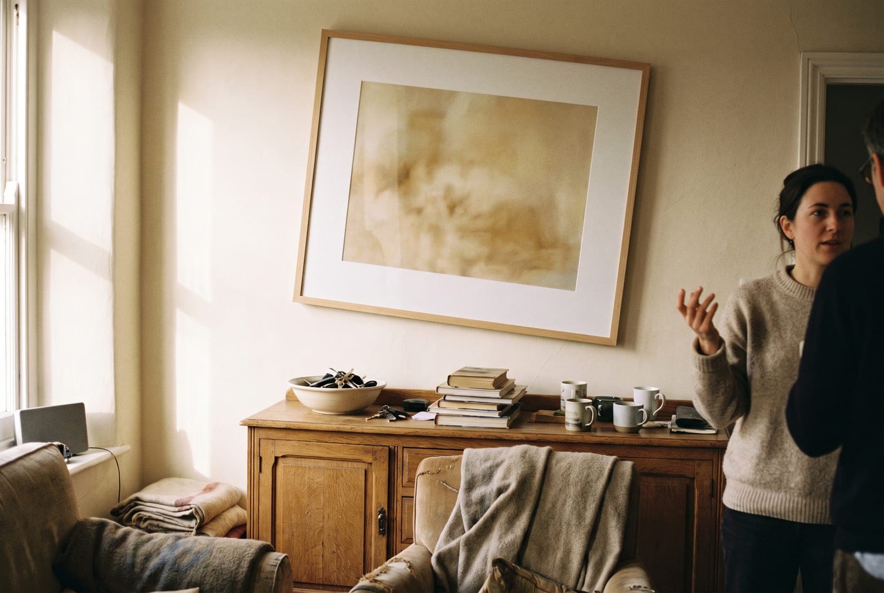 An example framed artwork above a sideboard
